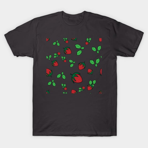 strawberry seamless pattern T-Shirt by maricetak